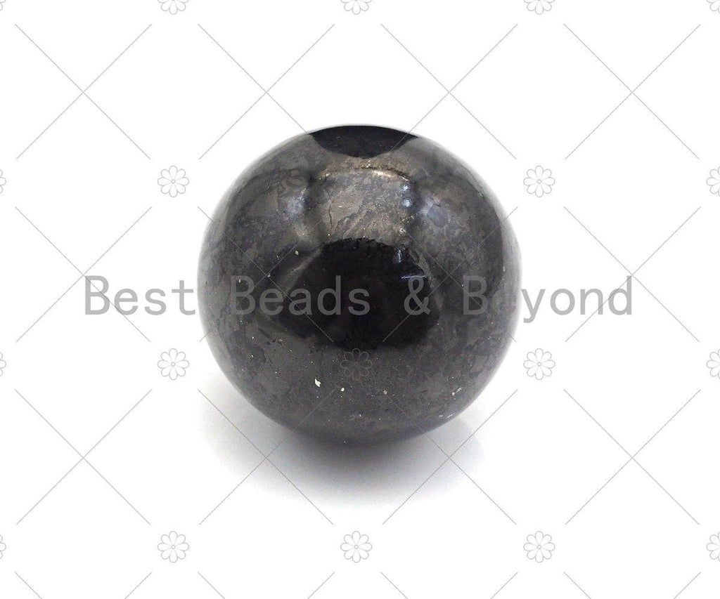 High Quality Natural Shungite 40mm Sphere Ball, Shungite Ball, Mineral Healing stone, EMF Protection, Meditation, Protection, sku#U966