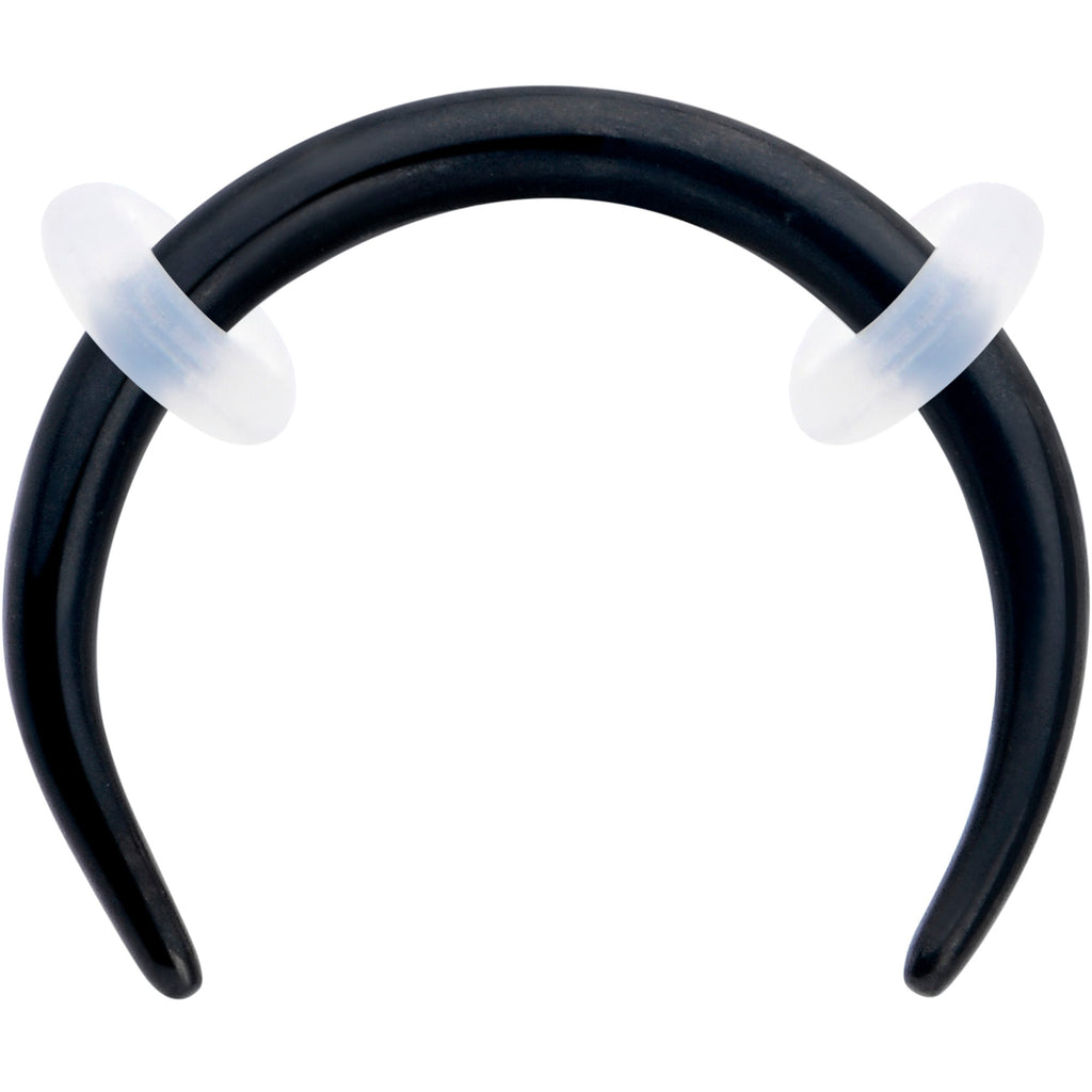16G 5/16 Black Pincher Crescent Taper