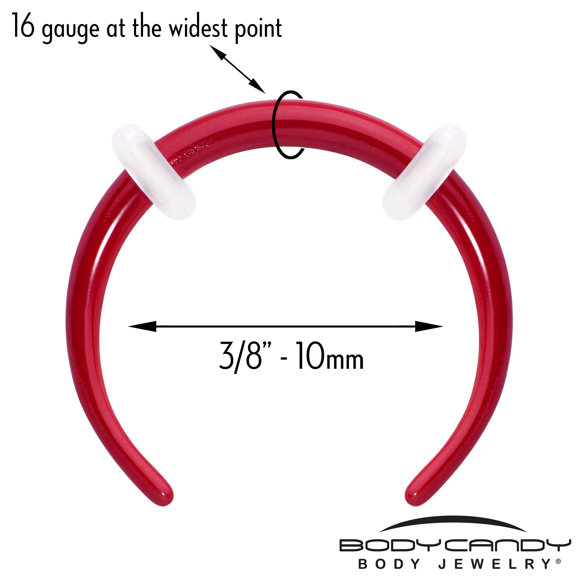 Stainless Steel Crescent Pincher Septum Ring - 14G and 16G