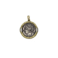 Double-Sided Antique Ancient Greek Coin Charm, Sku#Y886