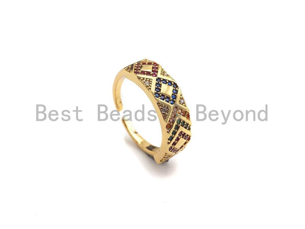 CZ Pavé Band Open Ring, Sku#X163