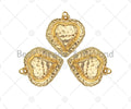 Embossed Heart Shape Pendant/Charm,14K Gold Filled Heart Charm, Necklace Bracelet Charm Pendant,24x26mm,Sku#ZX32