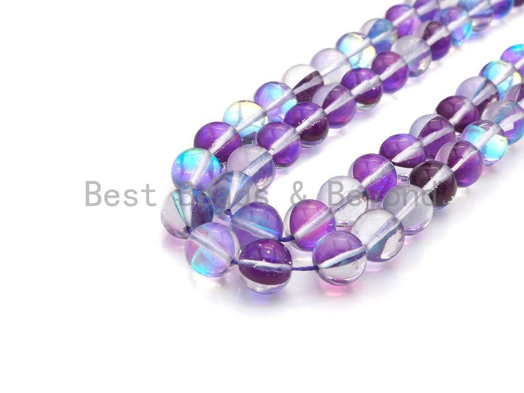 NEW Color!! Violet Spectrolite Quartz, High Quality in Round 6mm/8mm/10mm/12mm, Manmade Crystal beads, 15.5inch strand, SKU#U832
