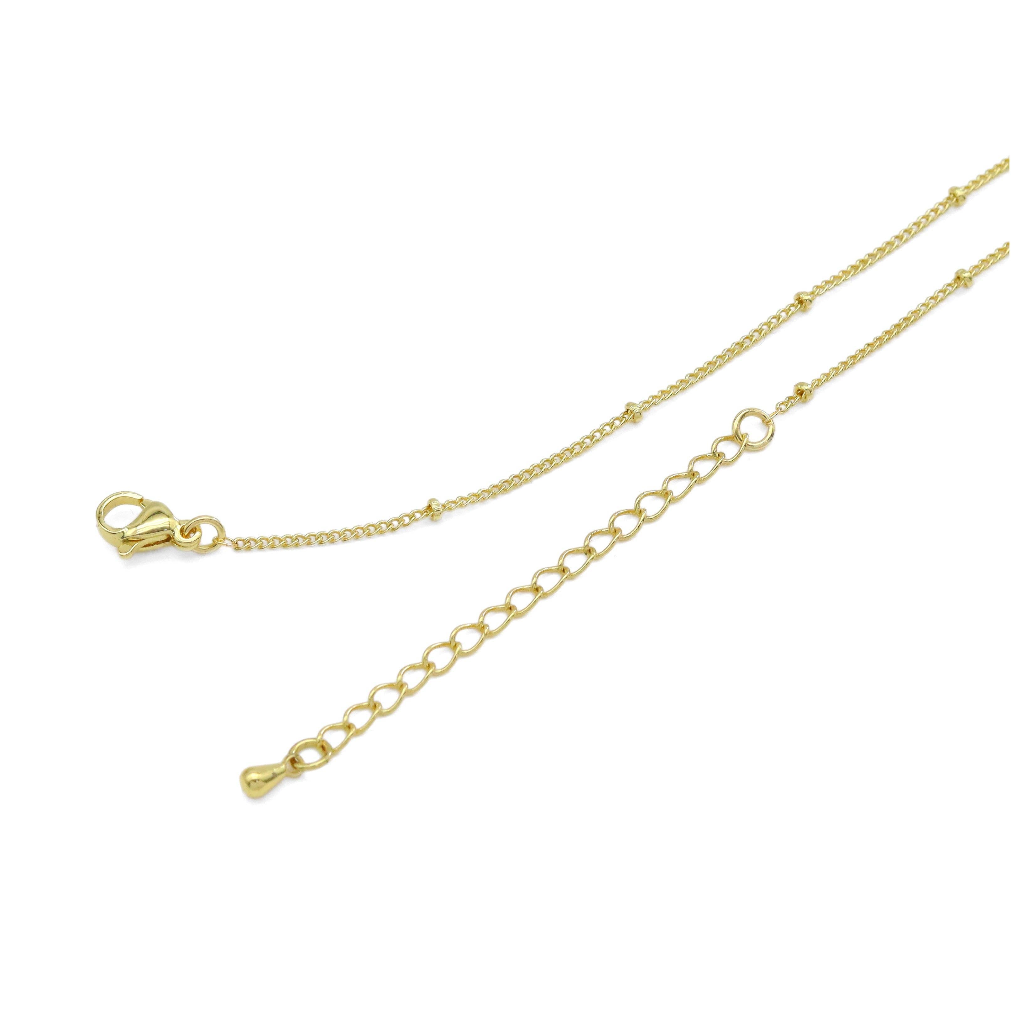 Colorful Round CZ Chain Adjustable Necklace, Sku#EF536