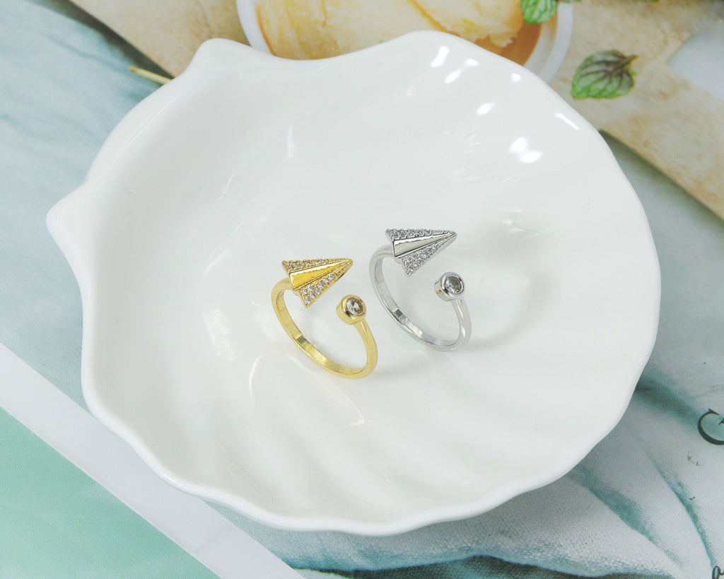 CZ Arrow Adjustable Ring, Sku#X300