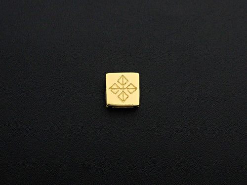 Gold Square Spacer Beads, Sku#Z1092