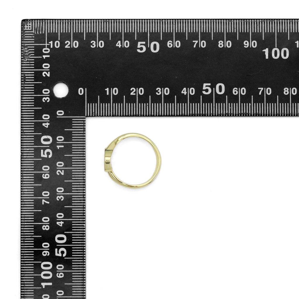 Mother of Pearl Cresent Moon Adjustable Ring, Sku#LX477