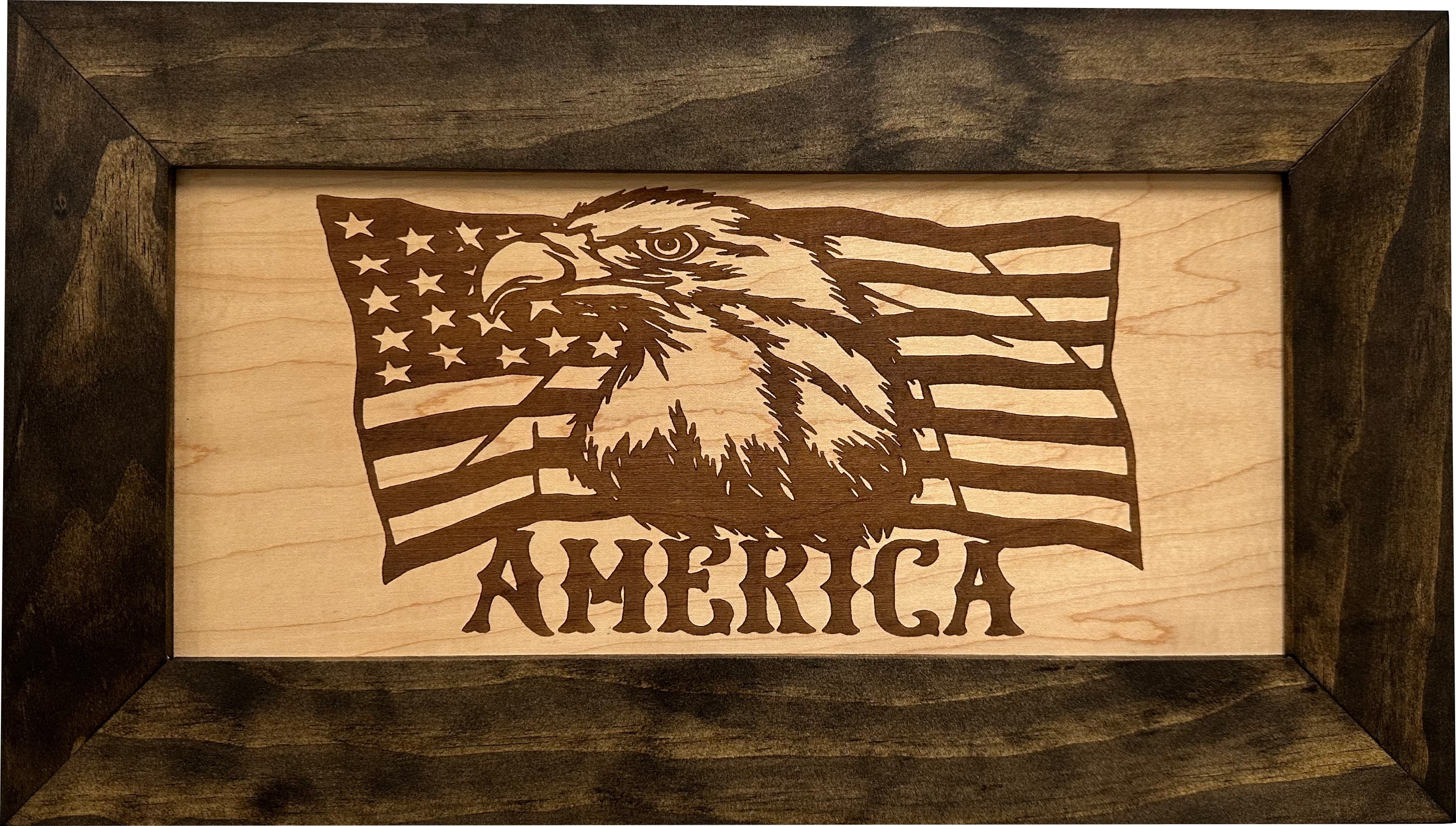 American Flag with Patriotic Eagle Hidden Gun Storage Concealed Furniture