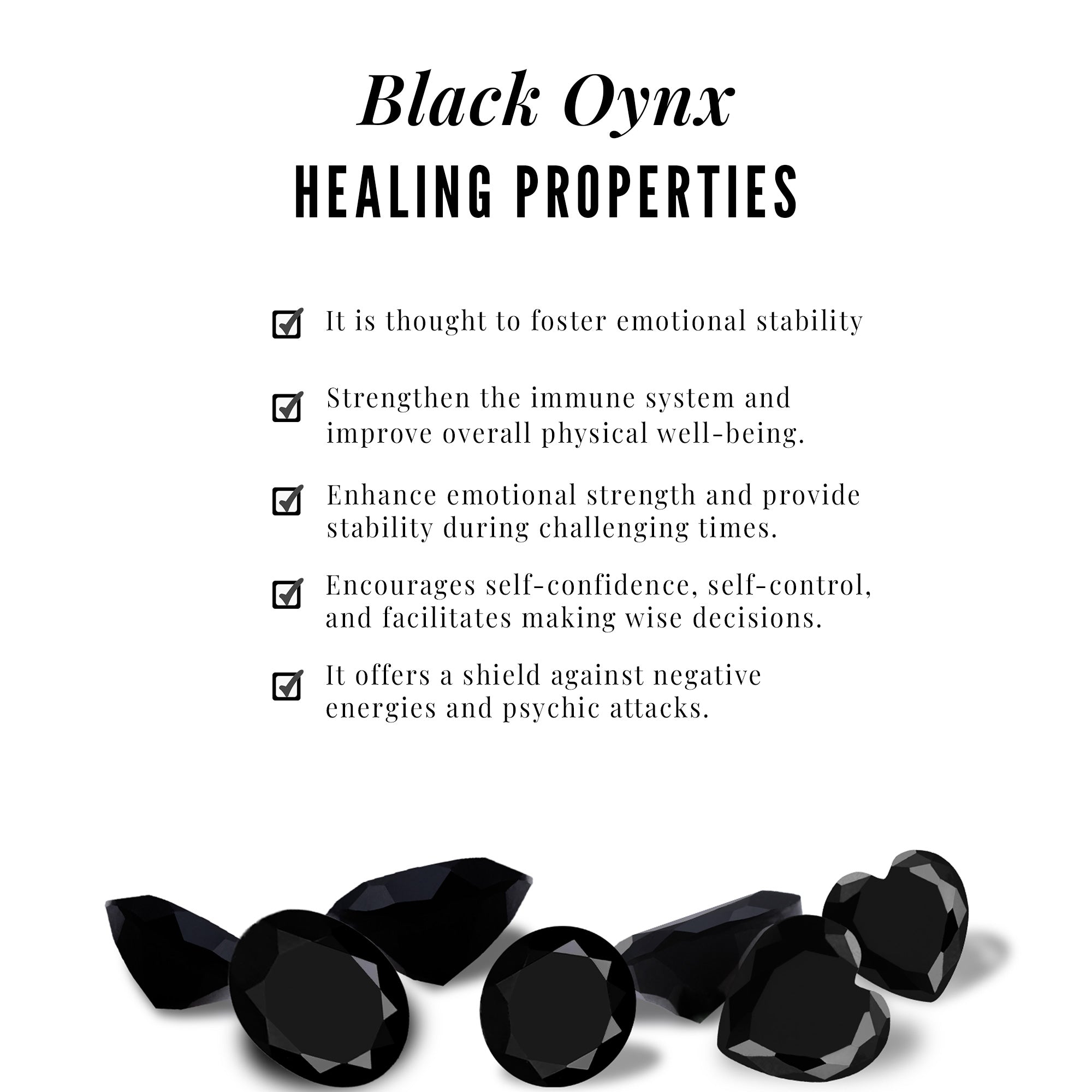 Genuine Black Onyx and Diamond Heart Wedding Band