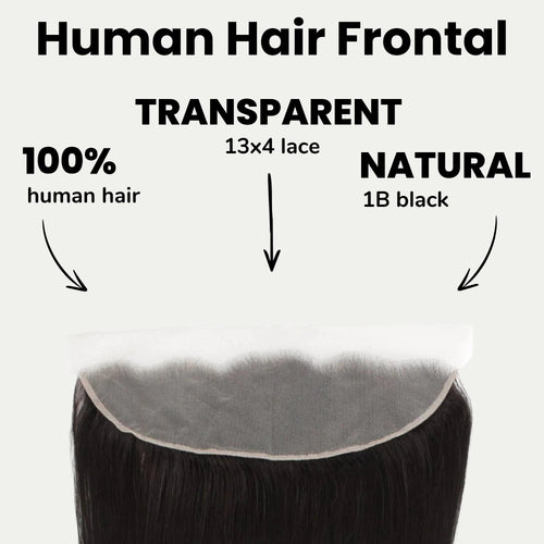 Brazilian Straight 13x4 Transparent Lace Human Hair Frontal