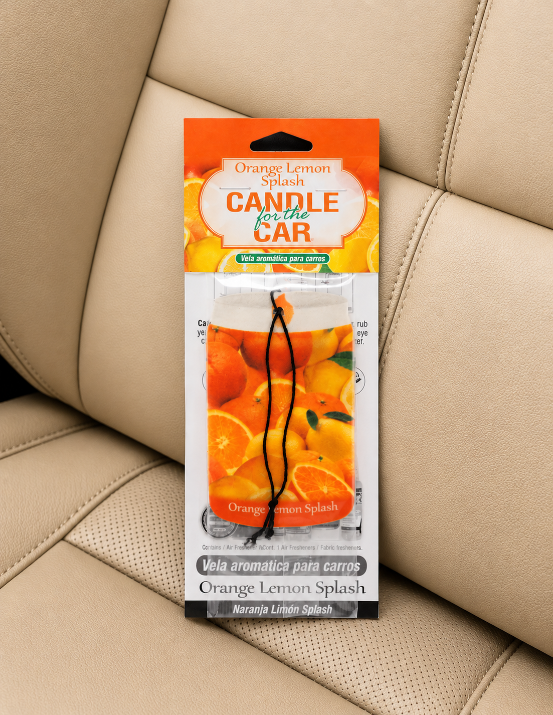 Orange Lemon Splash Car Freshener - Smoke Odor Exterminator