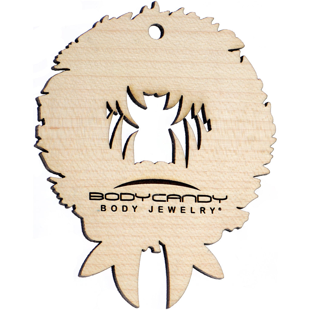 Wood Holiday Vampire Wreath Christmas Ornament