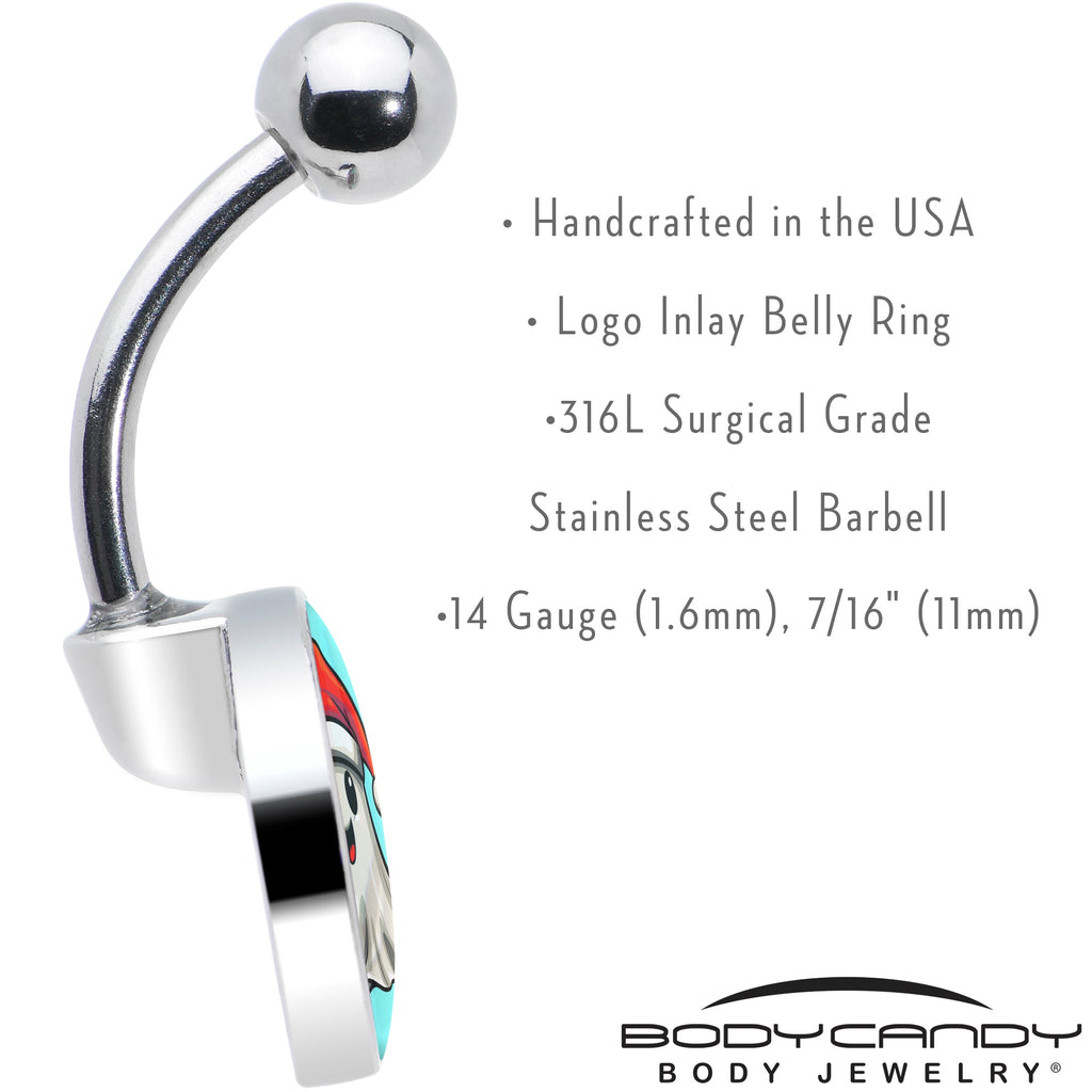 Holiday Christmas Spirit Ghost Belly Ring by Onyx O