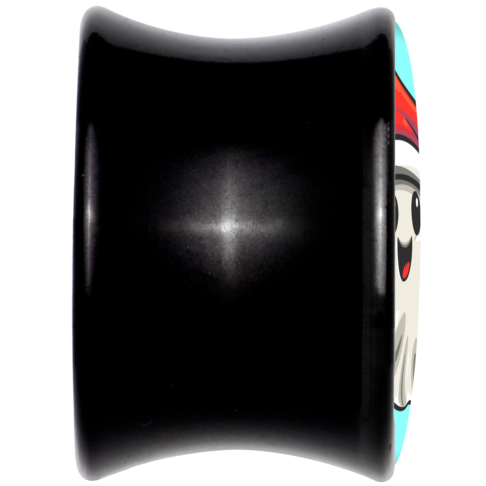 Holiday Christmas Spirit Ghost Black Acrylic Saddle Plug Set by Onyx O