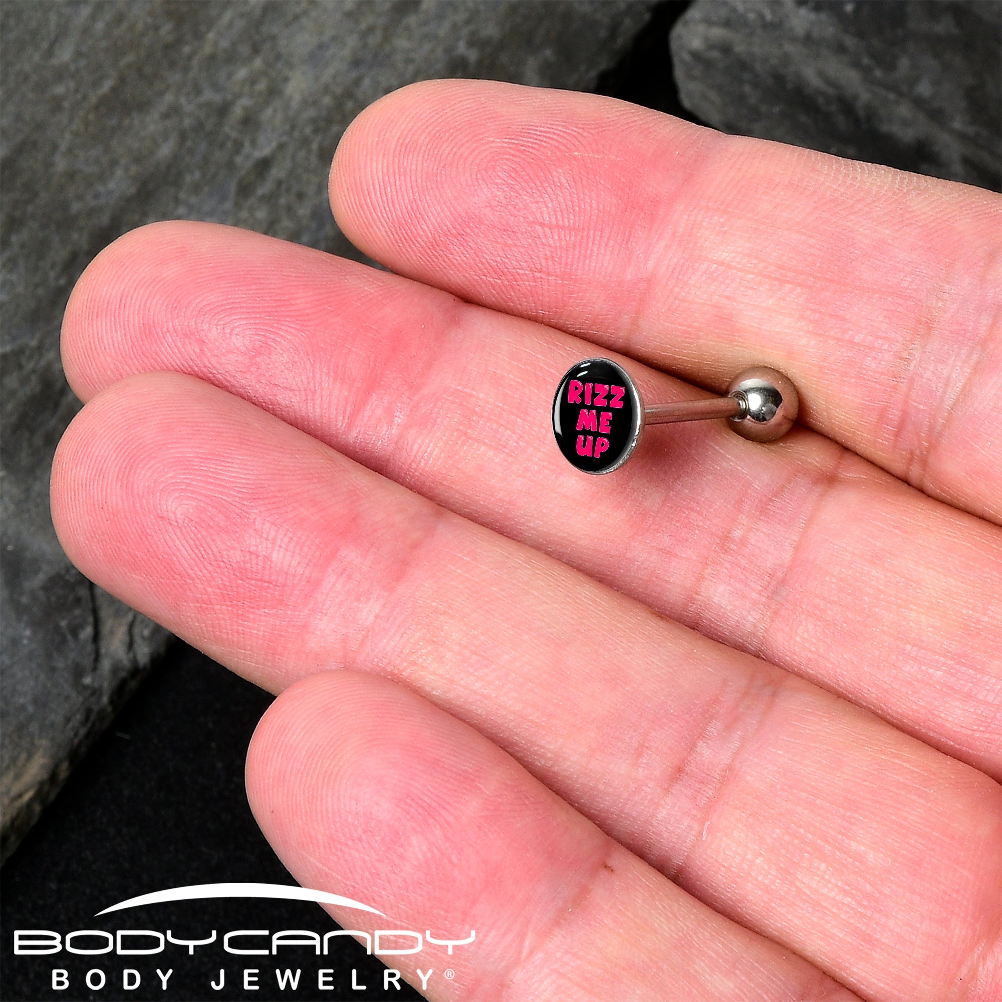 RIZZ ME UP Barbell Tongue Ring by Onyx O