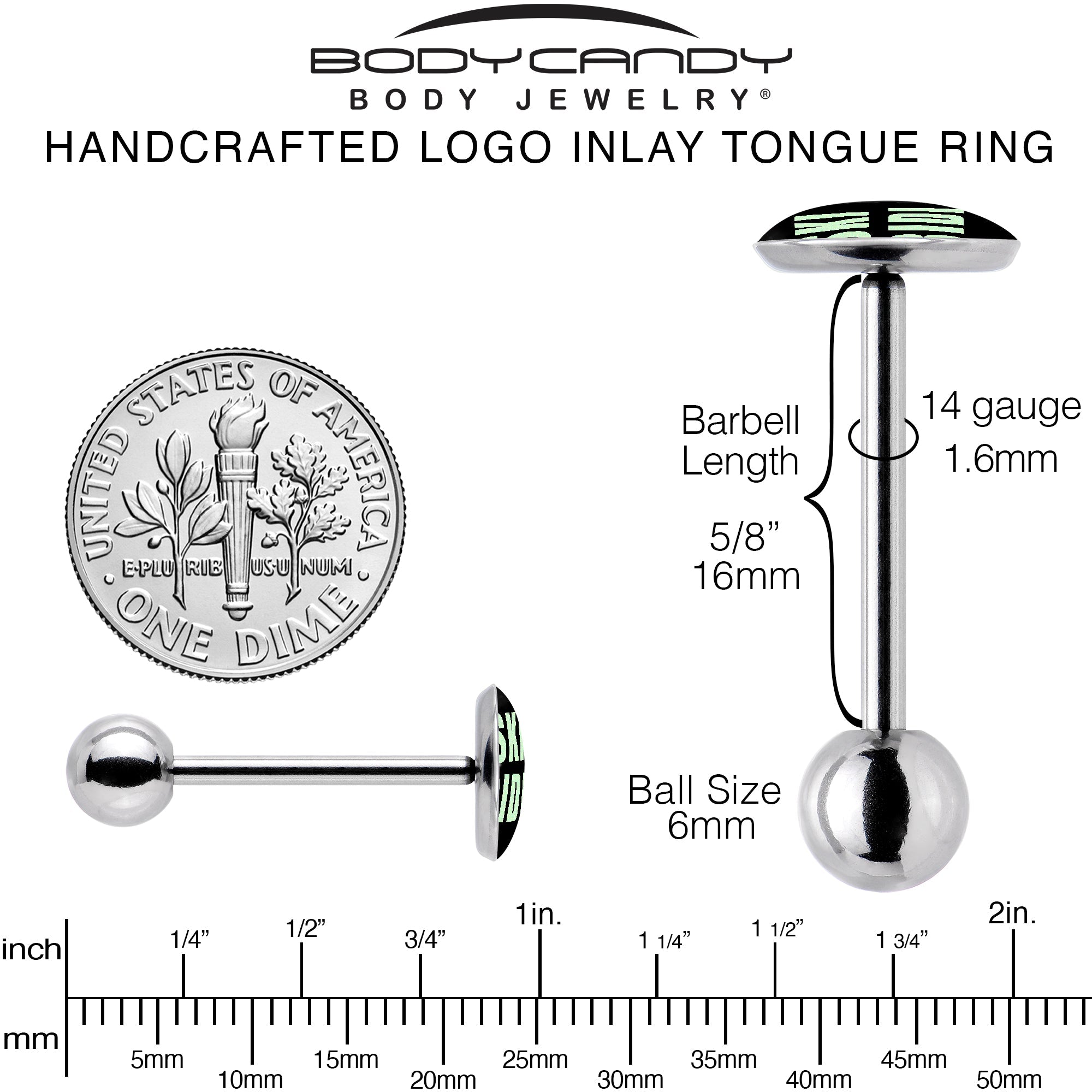 SKIBIDI Barbell Tongue Ring by Onyx O