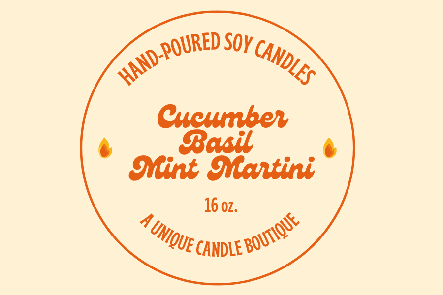 Cucumber Basil Mint Martini Candle - 16 oz