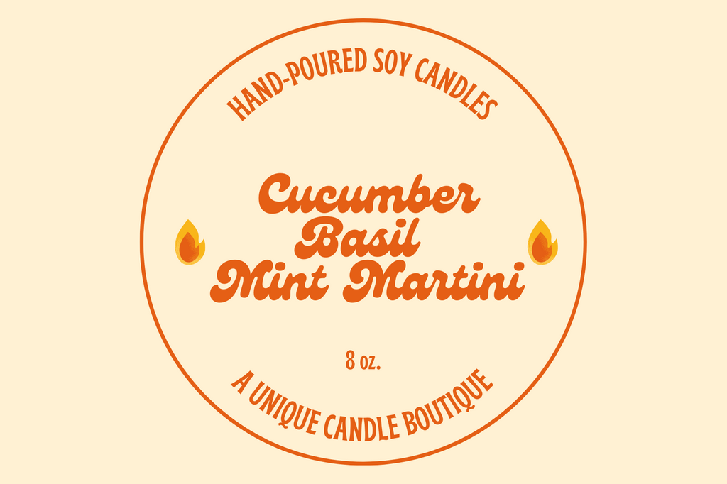 Cucumber Basil Mint Martini Candle - 8 oz