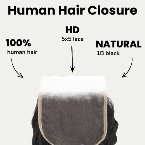 Deep Wave 5x5 HD Lace Human Hair Closure