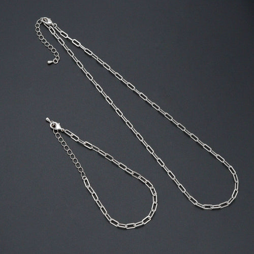 Small Link Paperclip Necklace Bracelet, sku#EF222