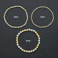 Mixed Metal Gold Silver Hematite Ball Beads Adjustable Bracelet, Sku#EF640
