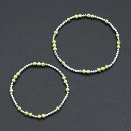 7'' Round Smooth Hematite Stretchy Bracelet, Sku#EF742