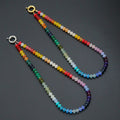 Natural Roundelle Gemstone Rainbow necklace, SKU# EF762