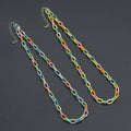 Gold /Silver Colorful Enamel Rectangle Link Chain Necklace, sku#EF778