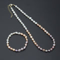 Multicolor Freshwater Pearl necklace Bracelet, Sku#EF805