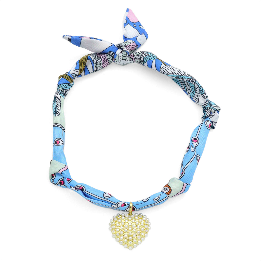 Convertible Scarf Necklace, Adjustable Silk Scarf Statement Necklace, sku#EF806-5