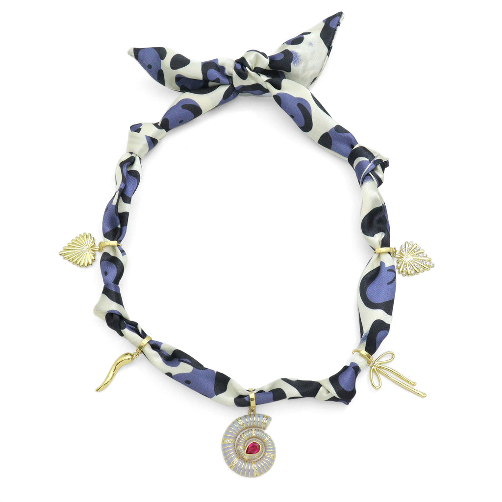 Convertible Scarf Necklace, Adjustable Silk Scarf Statement Necklace, sku#EF806-5