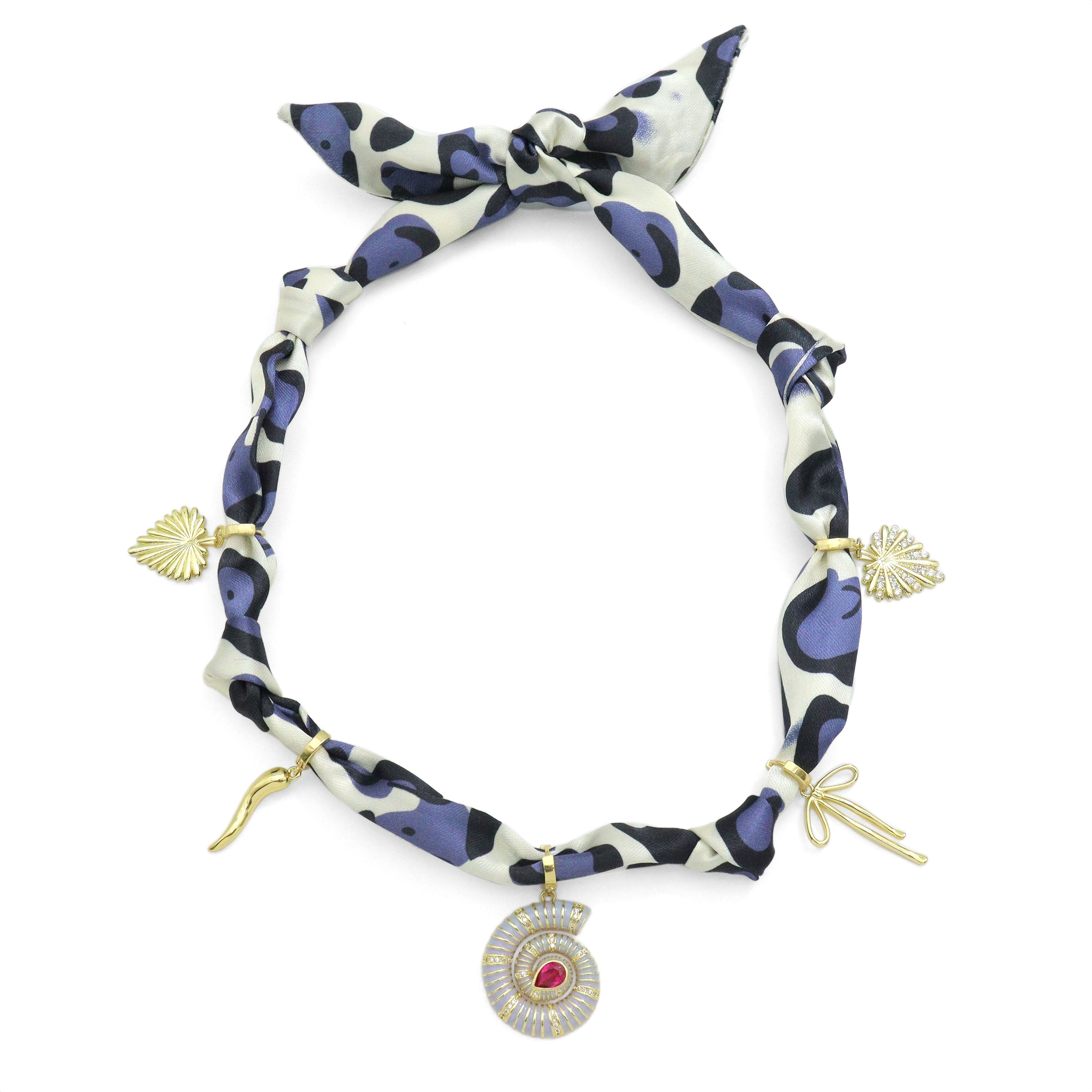 Convertible Scarf Necklace, Adjustable Silk Scarf Statement Necklace, sku#EF806-5