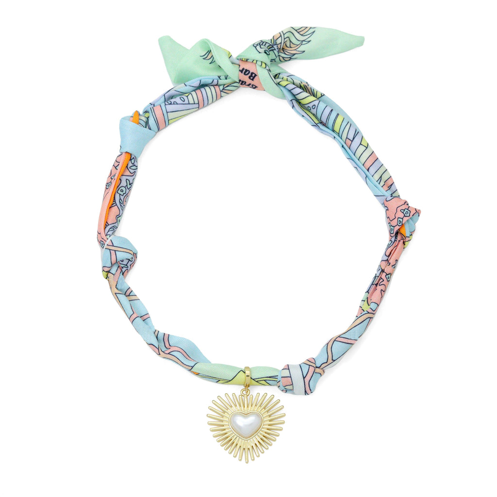 Convertible Scarf Necklace, Adjustable Silk Scarf Statement Necklace, sku#EF806-1