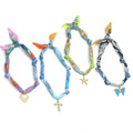 Convertible Scarf Necklace, Adjustable Silk Scarf Statement Necklace, sku#EF808-1