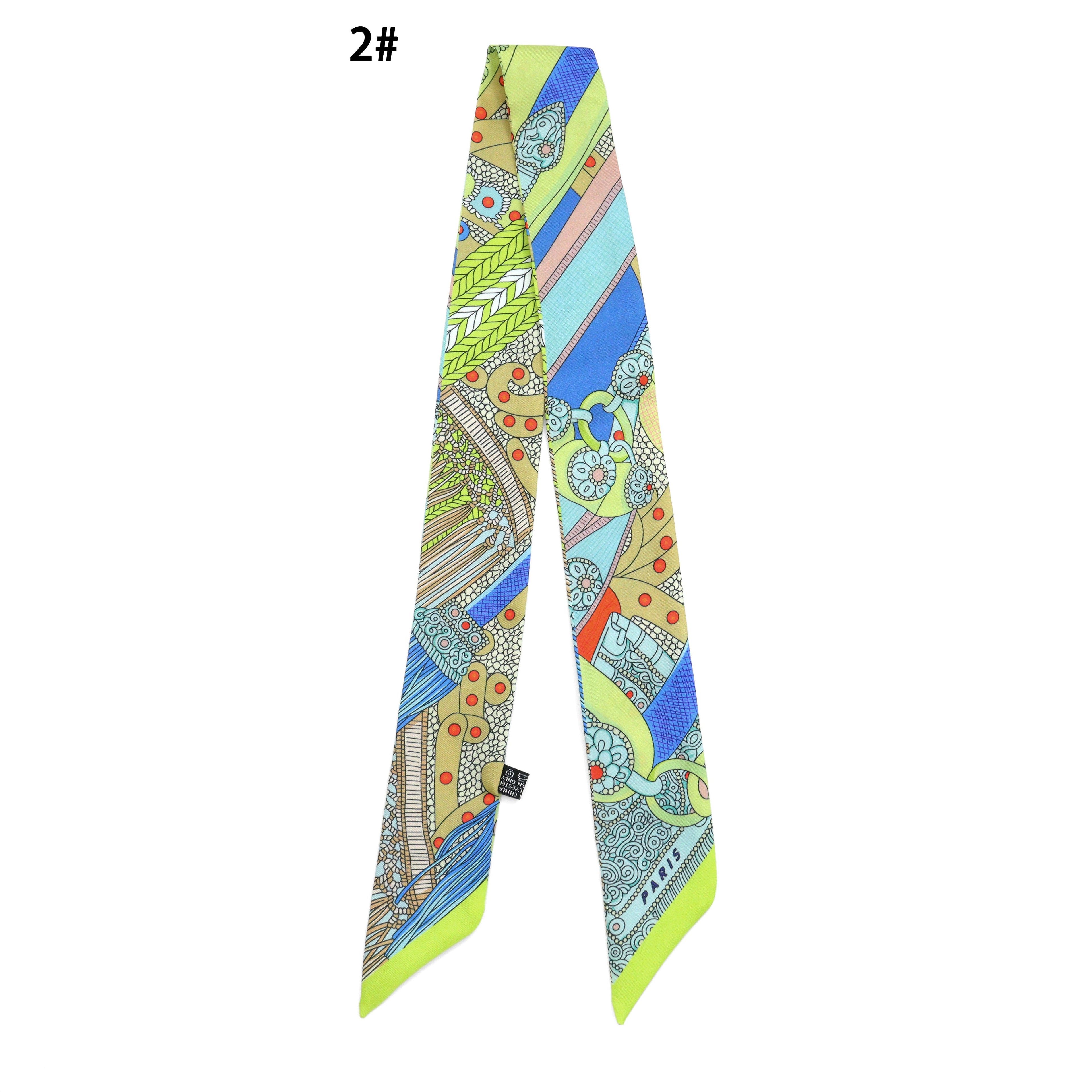 Asssorted colors Narrow scarf for scarf necklace making, hair&bag scarves accessories, EF808s