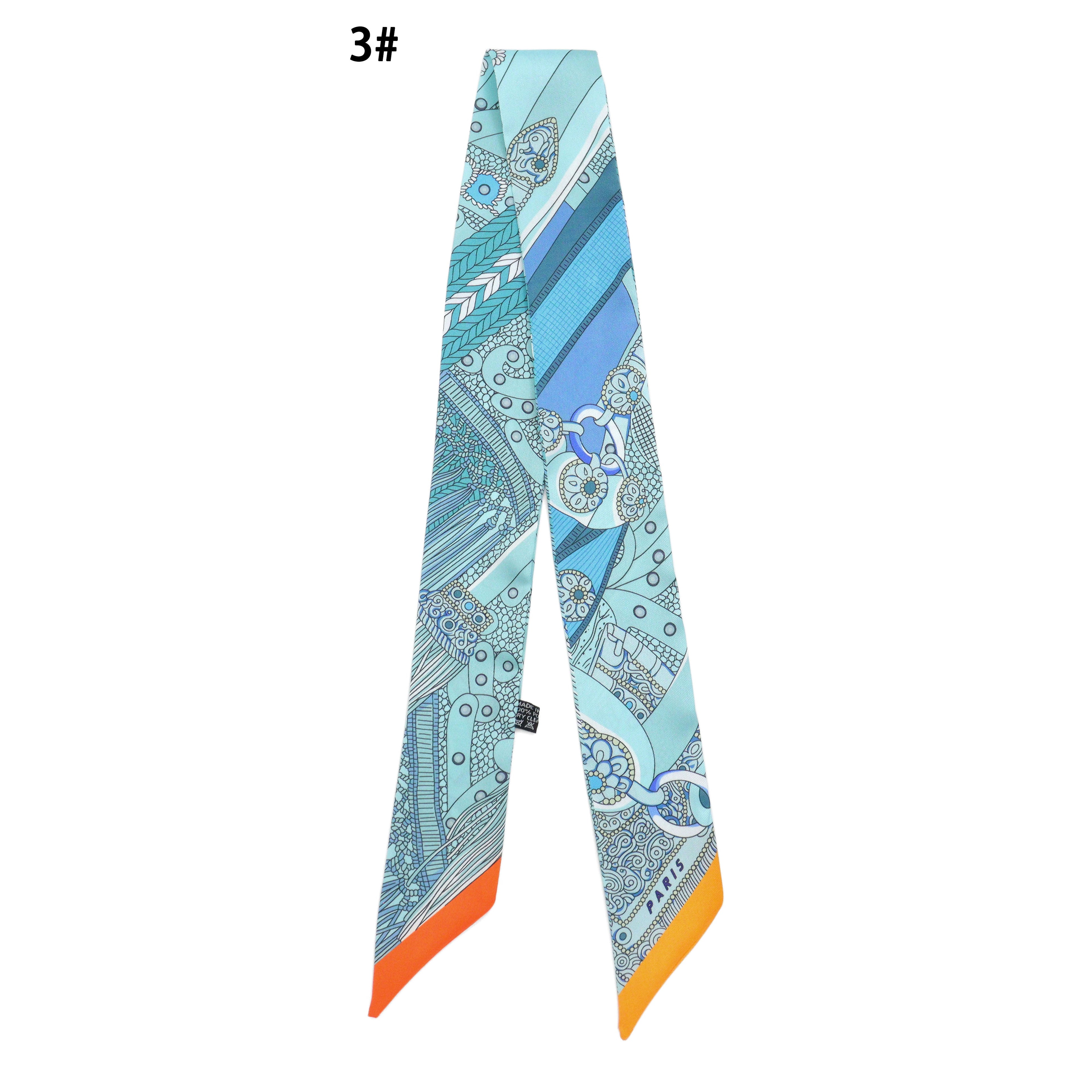 Asssorted colors Narrow scarf for scarf necklace making, hair&bag scarves accessories, EF808s