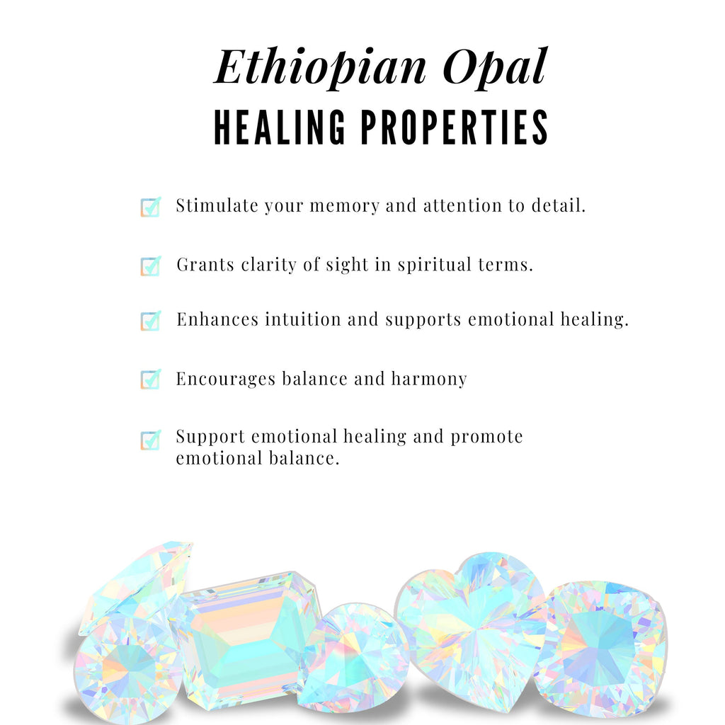 Minimalist Ethiopian Opal Solitaire Stud Earrings