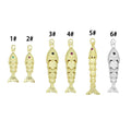 3D Vintage Style Movable Wiggling Fish charm, Sku#FH248