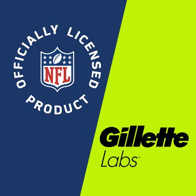 Gillette Labs Mens Special NFL Chiefs Edition Shaving Razor with 4 Refills and Magnetic Stand - New