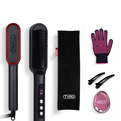 TYMO Ring Plus Hair Straightening Comb Black 1 1/2 - New