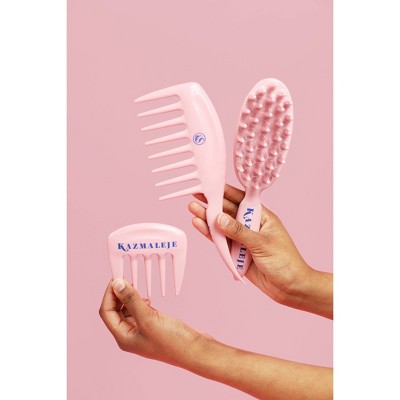 KAZMALEJE KurlsPlus Pick Hair Comb Rose - New