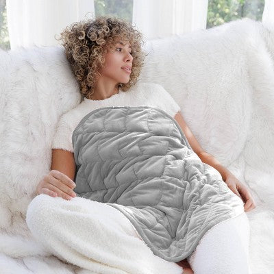 nodpod Weighted Pod For Your Body Microplush Compact Weighted Blanket Elephant Gray - New