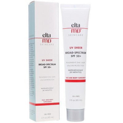 EltaMD UV Sheer Broad-Spectrum SPF 50+ Face and Body Sunscreen 3 oz - Imperfect Box