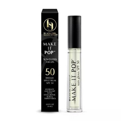Black Girl Sunscreen Make It Pop Sun Gloss SPF 50 0.13 fl oz - Imperfect  Box