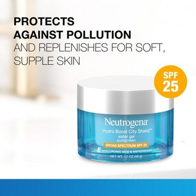 Neutrogena Hydro Boost City Shield Water Face Gel SPF 25 1.7oz - Missing Box