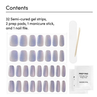 Dashing Diva Glaze Semi-Cured Gel Nail Polish Strips Baila con Fuego 32ct - New