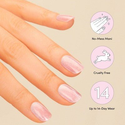 Dashing Diva Glaze Semi-Cured Gel Nail Polish Strips Ballerina Blush 32ct - New