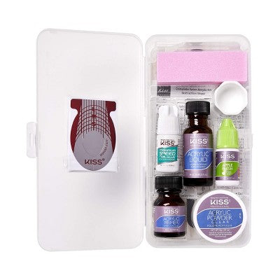 KISS Products Complete Salon Acrylic DIY Manicure Kit 64ct - New