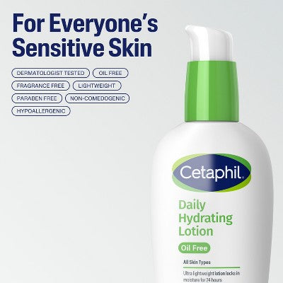 Cetaphil Hydrating Oil-Free Face Lotion Moisturizer with Hyaluronic Acid 3 fl oz - Missing Box