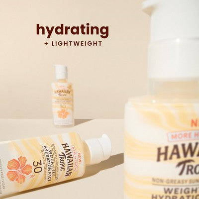 Hawaiian Tropic Silk Hydration Weightless Face Sunscreen SPF 30 1.7oz - Imperfect Container